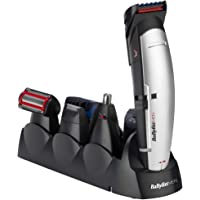 BaByliss E837E Cortapelos para cara- cabello y cuerpo- con cuchillas profesionales W-tech y 10 accesorios- color negro y…